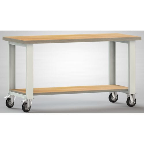 Banco da lavoro in faggio - WS880N-1500M40-X7003 - KLW LUTZ - per officina / mobile / con ripiani