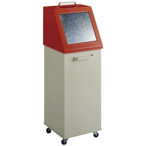 Contenitore per rifiuti in acciaio - 16/WB120-F - KLW LUTZ - per il riciclaggio / con coperchio / 4 ruote