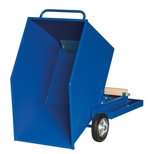 Benna auto-basculante in metallo - 8615-6050-400L - KLW LUTZ - in acciaio / per carrello elevatore / elevabile