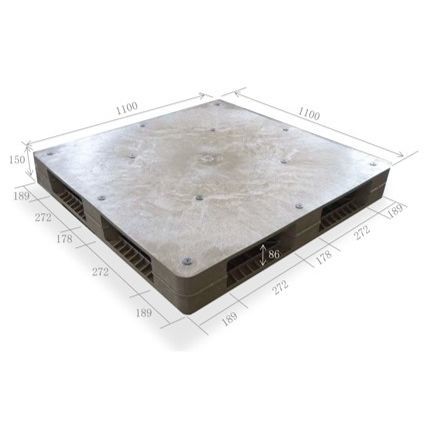 Pallet in plastica riciclata - TH-R4-1111 - TAIWA HOLDING CO., LTD. - di stoccaggio / per movimentazione / multi-vie