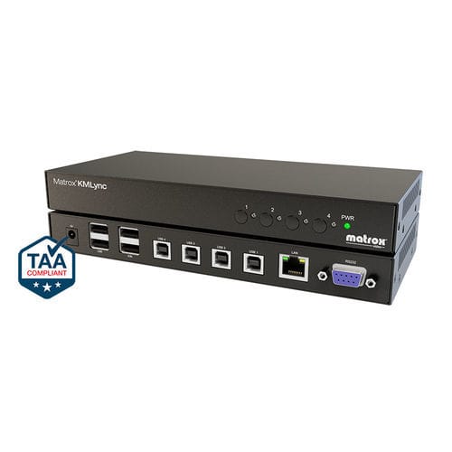 Switch KVM con tastiera - KMLync - Matrox Video - per rack / 4 porte