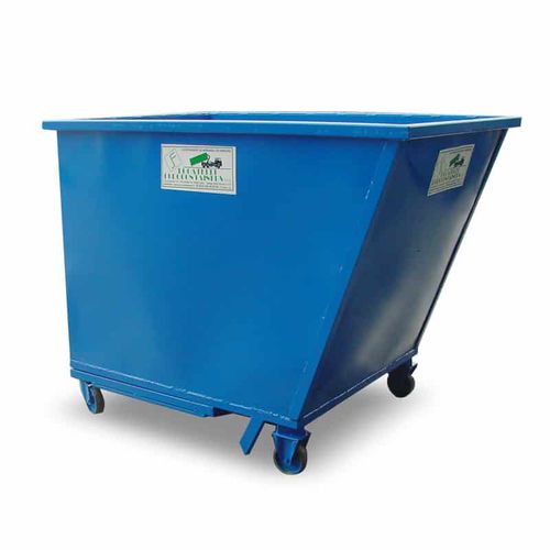Carrello di trasferimento - Locatelli Eurocontainers - in metallo / per cassonetto dei rifiuti / a 4 ruote motrici