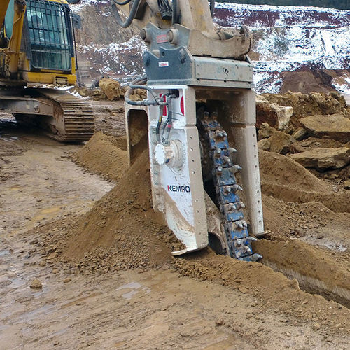 Trencher a catena - KTR 120 - KEMROC Spezialmaschinen GmbH - cingolato / per escavatori / di ingegneria civile