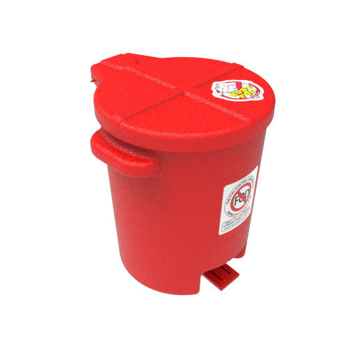 Contenitore per rifiuti in HDPE - FC-6-R - FOD - per caricamento verticale / per oli esausti / a pedale