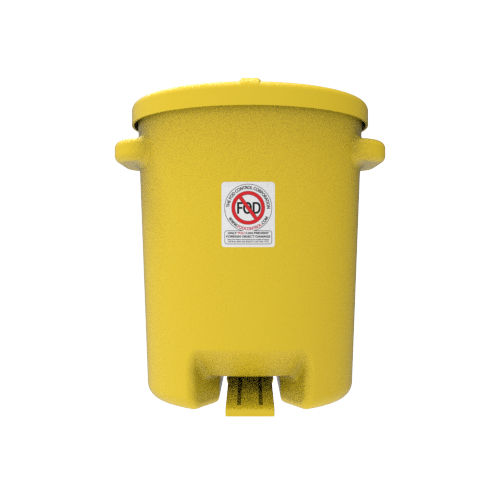 Contenitore per rifiuti in HDPE - FC-10-Y - FOD - per oli esausti / a pedale