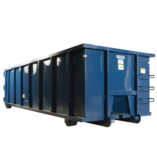 Cassonetto in plastica - wastequip - 4 ruote / aperto