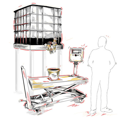 Riempitrice semiautomatica - Visco Lift - Gravifill - per barattoli e vasetti / per lattine / per fusti