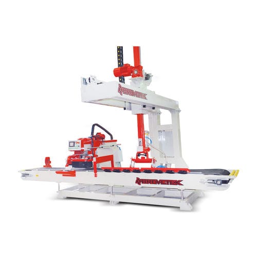 Macchina da taglio a lama rotativa - BREVETEK MAKİNE - per marmo / automatica / con braccio robotico sospeso