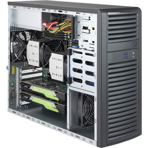 Case per PC per rack - 732D3-1K26B - SUPERMICRO - per scheda madre ATX / con 2 array di storage / USB