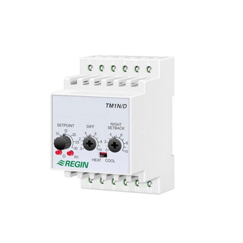 Termostato elettronico - TM1N/D - Regin - con relè / su guida DIN / 24 V AC