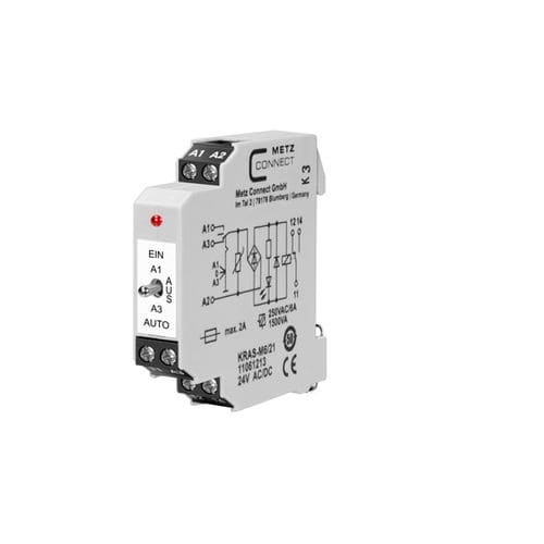 Modulo relè DC - KR24-1W-S - Regin - AC / per montaggio su guida DIN / con indicatore a LED