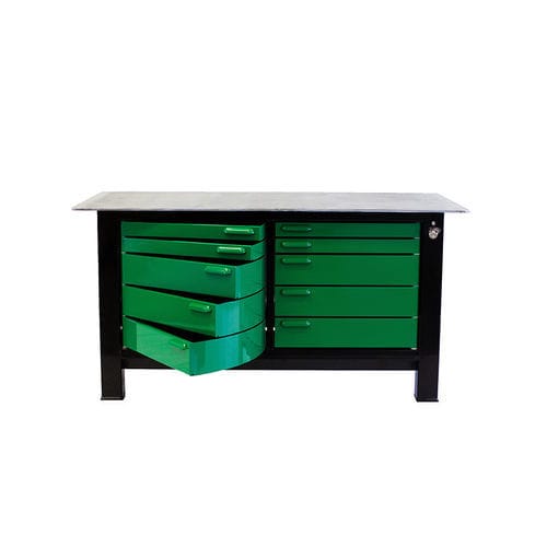 Banco da lavoro in acciaio - Badass Workbench - per officina / a cassetti