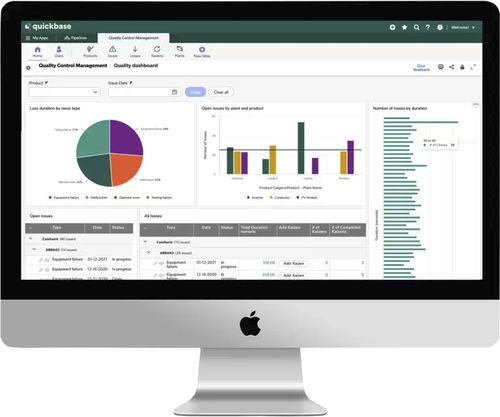 Software di gestione - Quickbase - in tempo reale