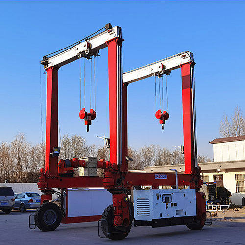 Gru a cavalletto bitrave - DB series - Xinxiang MAGICART Cranes Co., Ltd - gommata / per cantieri di prefabbricati / per opere di ingegneria civile
