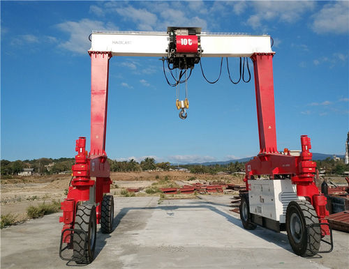 Gru a cavalletto gommata - F series - Xinxiang MAGICART Cranes Co., Ltd - per opere di ingegneria civile / per officina / per la logistica