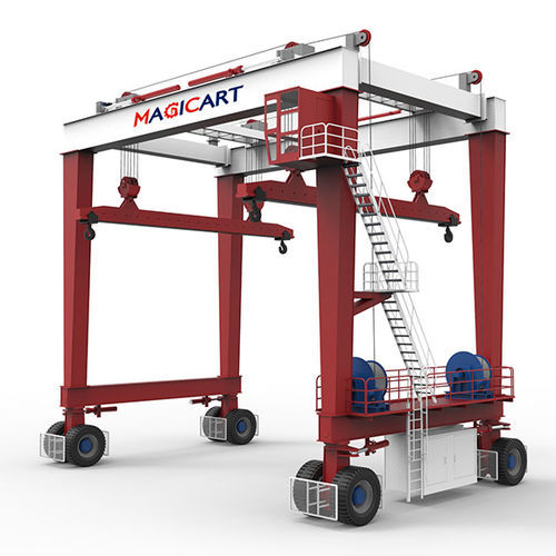 Gru a cavalletto su misura - Xinxiang MAGICART Cranes Co., Ltd - gommata / per cantieri di prefabbricati / per opere di ingegneria civile