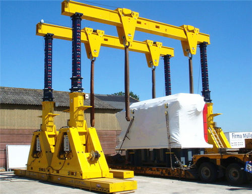 Gru a cavalletto idraulica - HG series - Xinxiang MAGICART Cranes Co., Ltd - per cantieri di prefabbricati / per opere di ingegneria civile / per officina