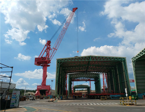 Gru di tipo level luffing - Xinxiang MAGICART Cranes Co., Ltd - fissa / portuale / per cantiere navale