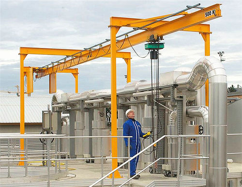 Gru a cavalletto monorotaia - Xinxiang MAGICART Cranes Co., Ltd - per officina / per cantieri di prefabbricati / leggera