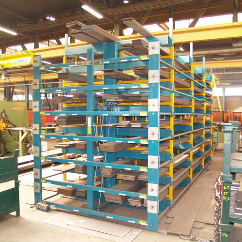 Scaffalatura per movimentazione - MINI-JUMBO - THIEL Storage and Handling Systems - regolabile / unilaterale / per carichi lunghi