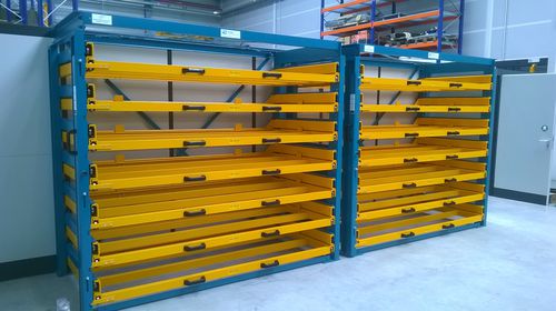 Scaffalatura per magazzino di stoccaggio - ULTRA - THIEL Storage and Handling Systems - con cassetti / in acciaio / con tetto