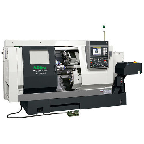 Tornio CNC - TPS-5000HⅡ - TAKISAWA - orizzontale / 4 assi / a doppia torre