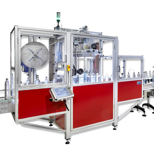 Sleeveratrice automatica - MDM010 - MD Maschinenbau & Dienstleistungen GmbH - per bottiglie / per contenitore di plastica / per bicchieri