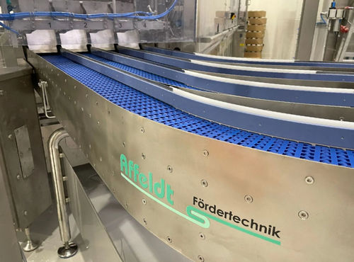 Trasportatore a nastro - Affeldt Fördertechnik GmbH - curvo / da trasporto / per l'industria agroalimentare