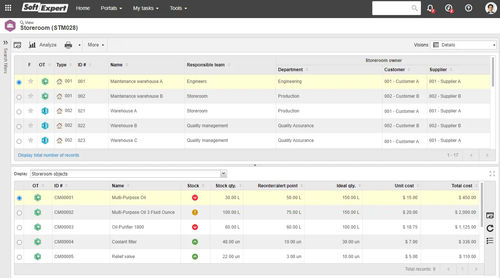 Software di gestione di risorse - Storeroom - SoftExpert - di regolazione / di pianificazione / di scorrimento