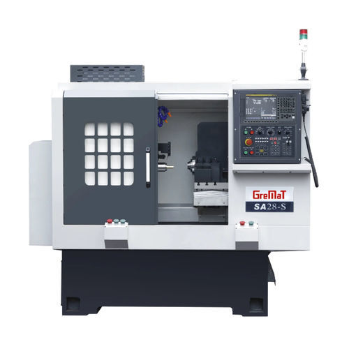 Centro di tornitura CNC - SA28-S - Nanjing Genvan Intelligent Equipment Co. Ltd. - 3 assi / a due mandrini / 8 utensili