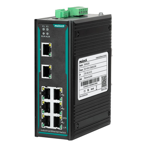 Switch Ethernet gestibile - MIEN5208 series - Maisvch - 8 porte / di livello 2 / su guida DIN