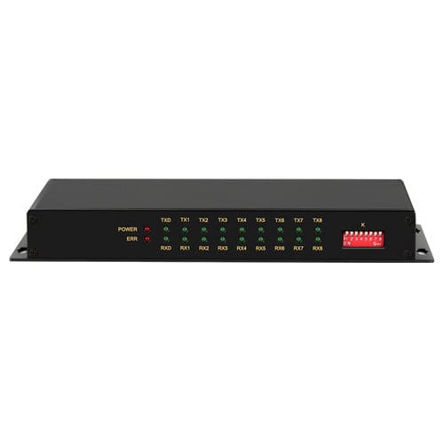 Convertitore di media - MWF208-F - Maisvch - RS-485 a fibra ottica / 8 porte / a scomparsa