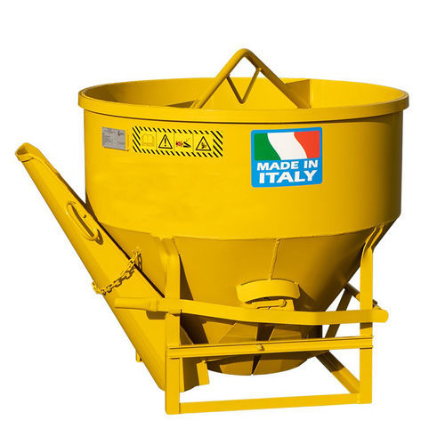 Benna per calcestruzzo conica - Soltec srl - con fondo apribile / con scarico centrale