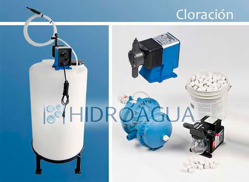 Dosatore per cloro - GRUPO COMERCIALIZADOR HIDROAGUA, S.A. DE C.V. - con pompa volumetrica / per sistema di filtrazione / automatizzato
