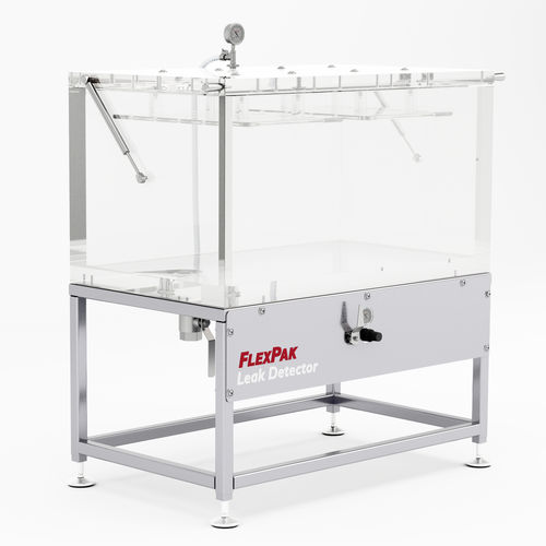 Tester di tenuta per imballaggi - FP392220 - FlexPak Leak Detectors Inc. - con camera sottovuoto / di pressione / per bottiglie