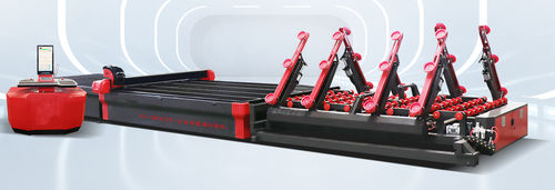 Linea di taglio per vetro - TP-CNC series - Shandong Truetec Machinery Co., Ltd. - diamantata / CNC / rompivetro
