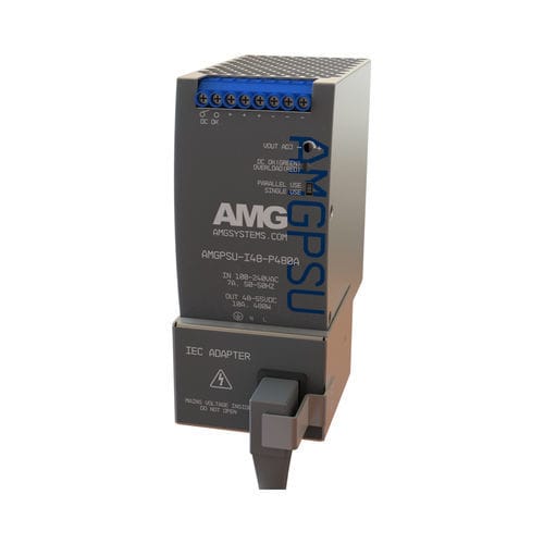 Alimentatore elettrico su guida DIN - AMGPSU-I48-P480A-IEC - AMG Systems - AC/DC / regolabile / IP20