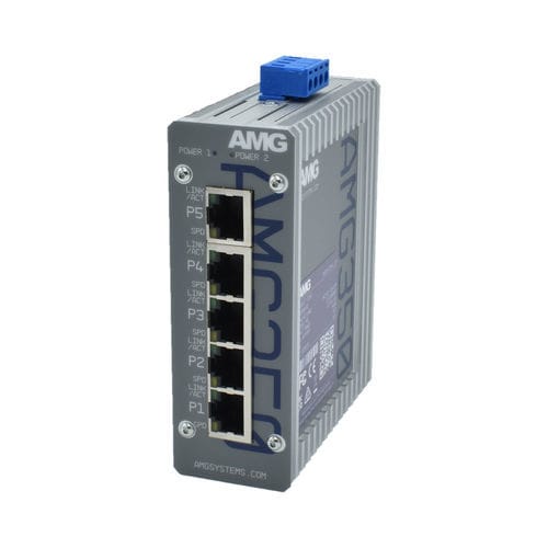 Switch Ethernet non gestibile - AMG350-5G  - AMG Systems - 8 porte / su guida DIN / a parete