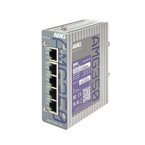 Switch Ethernet non gestibile - AMG350-4GAT-1G-P75-PD - AMG Systems - 8 porte / su guida DIN / a parete