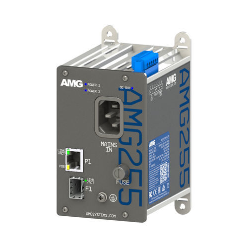 Convertitore di media - AMG255-1GAT-1S-P30 - AMG Systems - Ethernet / Ethernet gigabit / su guida DIN