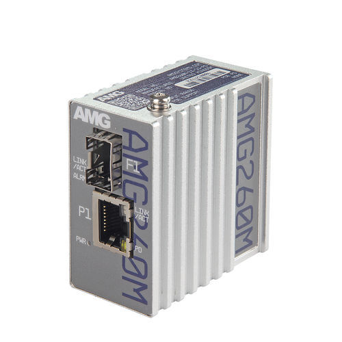 Convertitore di media - AMG260M-1G-1S-PD - AMG Systems - di potenza / Ethernet / su guida DIN