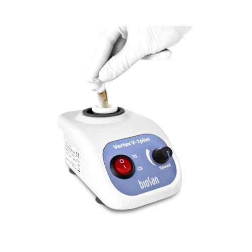 Agitatore di laboratorio a vortice - V-1 plus - Biosan - di miscelazione / per tubi / da banco