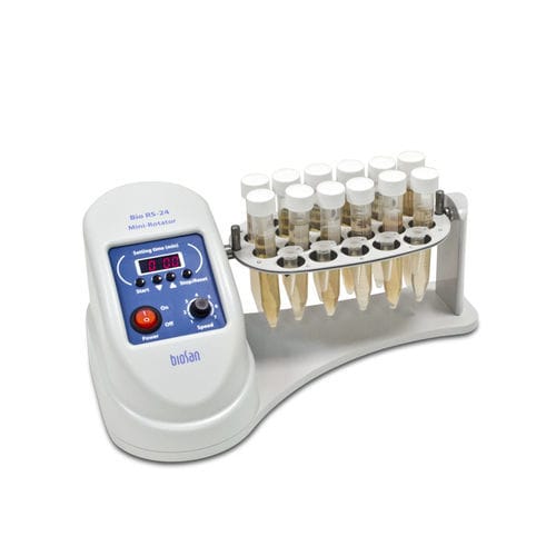 Agitatore di laboratorio rotativo - Bio RS-24 - Biosan - ad asta / digitale / per tubi