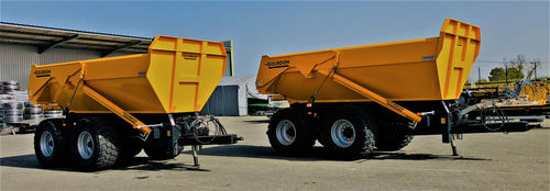 Rimorchio con cassone ribaltabile - BT series - GOURDON - da cantiere / a 2 assi / trainato