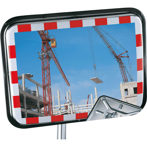 Specchio di sicurezza - 16572 - Kroschke sign-international GmbH - rettangolare / in acciaio inossidabile / con telaio