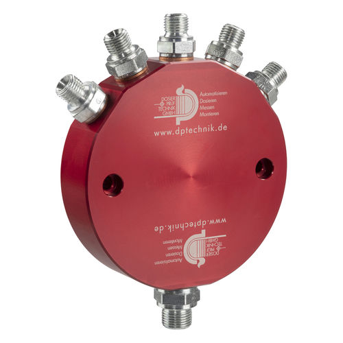 Distributore di lubrificante per grasso - DP-D-003-0000 series - Dosier- und Prüftechnik GmbH - ad alta pressione / proporzionale / linea singola