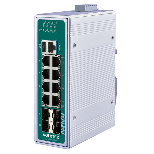Switch Ethernet gestibile - IEN-9648-SS - Volktek - 12 porte / Ethernet gigabit / su guida DIN