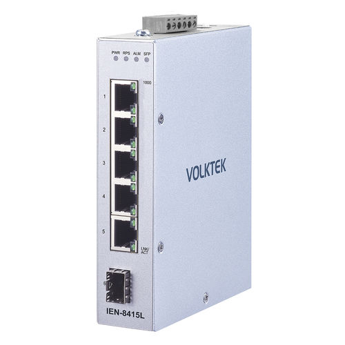 Switch Ethernet gestibile - IEN-8415L - Volktek - 6 porte / su guida DIN / DIP