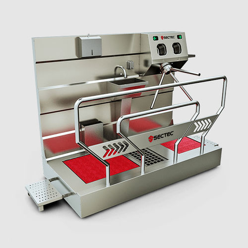 Corridoio igienizzante con lavasuole - SCT.HJN01.304.0002 - Sectec Security Technology - con lavamani / con disinfezione