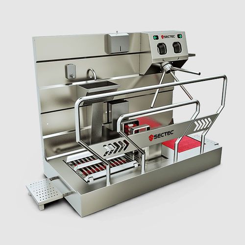 Corridoio igienizzante con lavasuole - SCT.HJN01.304.0003 - Sectec Security Technology - con lavamani / con disinfezione